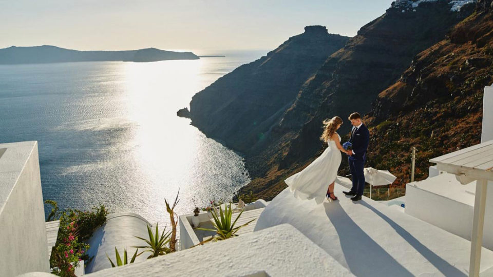 ślub na Santorini